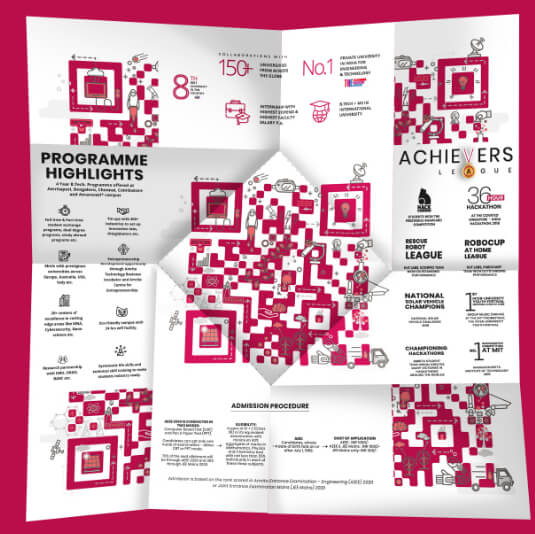 Mockup of interactive brochure designed by Design Foundry for Amrita